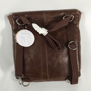 Convertible Backpack Purse Leather handbag tote